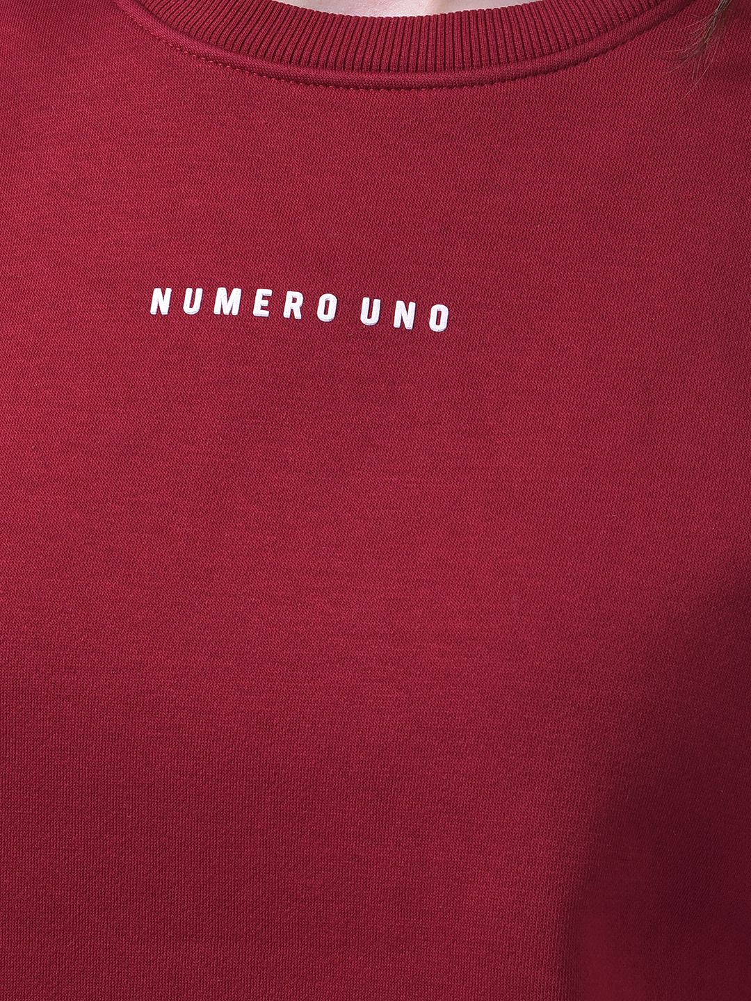 Numero Uno Women Maroon Crew Neck Sweatshirt
